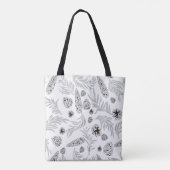 Weihnachtsmuster, Kiefern Schnee 7 Tasche (Rückseite)