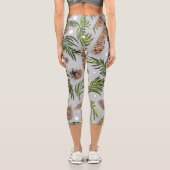 Weihnachtsmuster, Kiefernschnee 10 Capri Leggings (Rückseite)