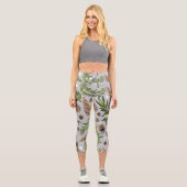 Weihnachtsmuster, Kiefernschnee 10 Capri Leggings (Vorderseite)