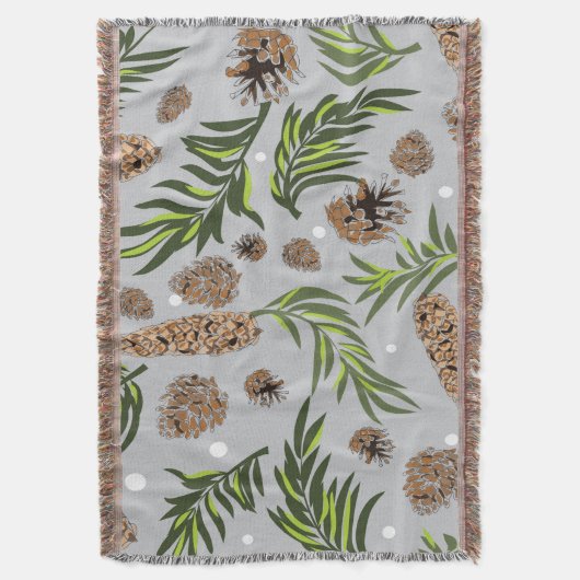 Weihnachtsmuster, Kiefernschnee 10 Decke (Vorderseite Vertikal)