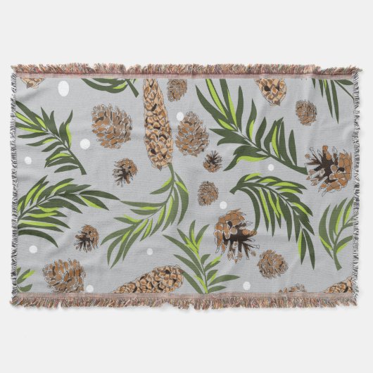 Weihnachtsmuster, Kiefernschnee 10 Decke (Vorderseite)