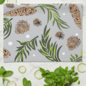 Weihnachtsmuster, Kiefernschnee 10 Geschirrtuch (Gefaltet)