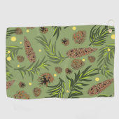 Weihnachtsmuster, Kiefernschnee 11 Golfhandtuch (Horizontal)