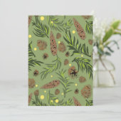 Weihnachtsmuster, Kiefernschnee 11 Karte (Stehend Vorderseite)