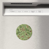 Weihnachtsmuster, Kiefernschnee 11 Magnet (In Situ (Geschirrspüler))