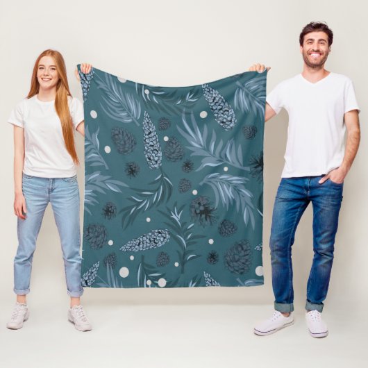Weihnachtsmuster, Kiefernschnee 12 Fleecedecke (Beispiel)