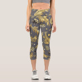 Weihnachtsmuster, Kiefernschnee 2 Capri Leggings (Vorderseite)