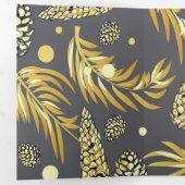 Weihnachtsmuster, Kiefernschnee 2 Dreifach Gefaltete Urlaubskarte (Innen Erste Seite)