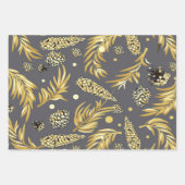 Weihnachtsmuster, Kiefernschnee 2 Geschenkpapier Set (Vorderseite 2)