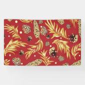 Weihnachtsmuster, Kiefernschnee 3 Banner (Horizontal)