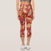 Weihnachtsmuster, Kiefernschnee 3 Capri Leggings (Rückseite)