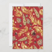 Weihnachtsmuster, Kiefernschnee 3 Dankeskarte (Rückseite)