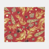 Weihnachtsmuster, Kiefernschnee 3 Fleecedecke (Vorderseite (Horizontal))