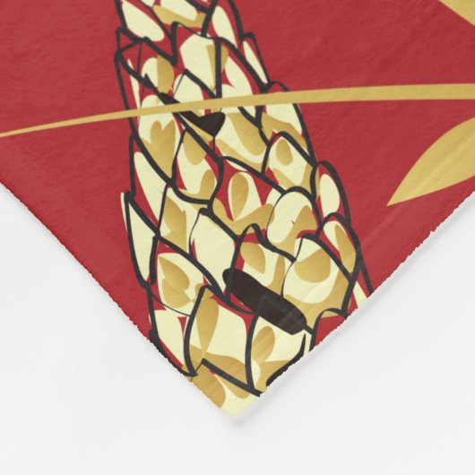 Weihnachtsmuster, Kiefernschnee 3 Fleecedecke (Ecke)