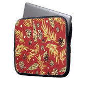 Weihnachtsmuster, Kiefernschnee 3 Laptopschutzhülle (Vorderseite Links)