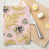 Weihnachtsmuster, Kiefernschnee 4 Geschirrtuch (Viertel Falte)