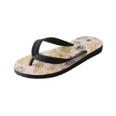 Weihnachtsmuster, Kiefernschnee 4 Kinderbadesandalen (Schrägansicht)