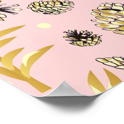 Weihnachtsmuster, Kiefernschnee 4 Poster (Ecke)