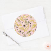 Weihnachtsmuster, Kiefernschnee 4 Runder Aufkleber (Umschlag)