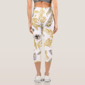 Weihnachtsmuster, Kiefernschnee 5 Capri Leggings (Rückseite)