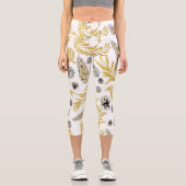 Weihnachtsmuster, Kiefernschnee 5 Capri Leggings (Vorderseite)