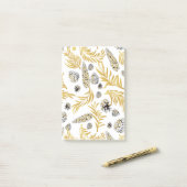 Weihnachtsmuster, Kiefernschnee 5 Post-it Klebezettel (Auf Schreibtisch)