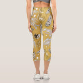 Weihnachtsmuster, Kiefernschnee 6 Capri Leggings (Rückseite)