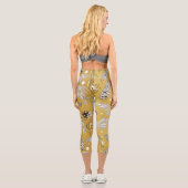 Weihnachtsmuster, Kiefernschnee 6 Capri Leggings (Rückseite)