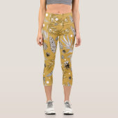 Weihnachtsmuster, Kiefernschnee 6 Capri Leggings (Vorderseite)
