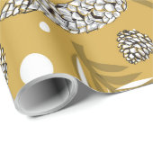 Weihnachtsmuster, Kiefernschnee 6 Geschenkpapier (Rolleneckpunkt)