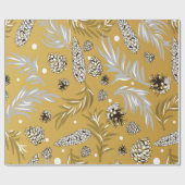 Weihnachtsmuster, Kiefernschnee 6 Geschenkpapier (Flach)