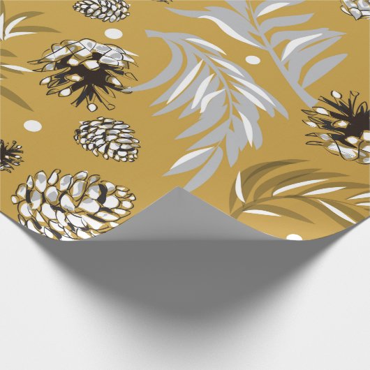 Weihnachtsmuster, Kiefernschnee 6 Geschenkpapier (Ecke)