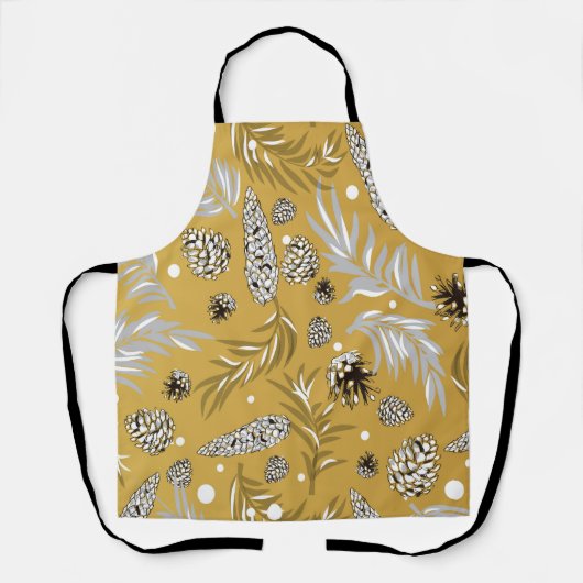 Weihnachtsmuster, Kiefernschnee 6 Schürze (Vorderseite)