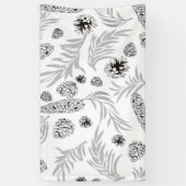 Weihnachtsmuster, Kiefernschnee 7 Banner (Vertikal)