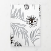 Weihnachtsmuster, Kiefernschnee 7 Dreifach Gefaltete Urlaubskarte (Cover)