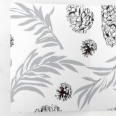 Weihnachtsmuster, Kiefernschnee 7 Dreifach Gefaltete Urlaubskarte (Innen Erste Seite)