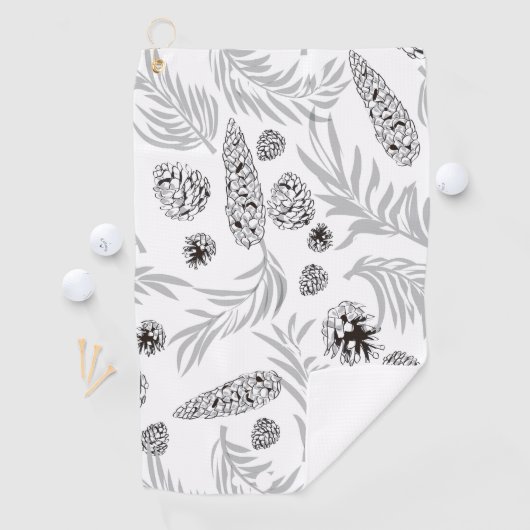 Weihnachtsmuster, Kiefernschnee 7 Golfhandtuch (Insitu)