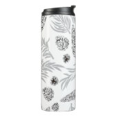 Weihnachtsmuster, Kiefernschnee 7 Thermosbecher (Nach links gedreht)