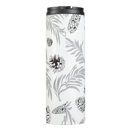 Weihnachtsmuster, Kiefernschnee 7 Thermosbecher (Rückseite)