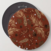 Weihnachtsmuster, Kiefernschnee 8 Button (Vorne & Hinten)
