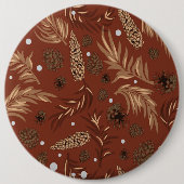 Weihnachtsmuster, Kiefernschnee 8 Button (Vorderseite)