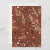 Weihnachtsmuster, Kiefernschnee 8 Dankeskarte (Rückseite)