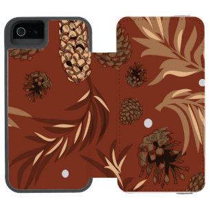 Weihnachtsmuster, Kiefernschnee 8 Incipio Watson™ iPhone 5 Geldbörsen Hülle