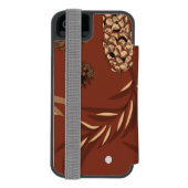 Weihnachtsmuster, Kiefernschnee 8 Incipio iPhone Geldbeutel-Hülle (Folio Rückseite)