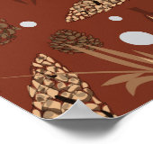 Weihnachtsmuster, Kiefernschnee 8 Poster (Ecke)