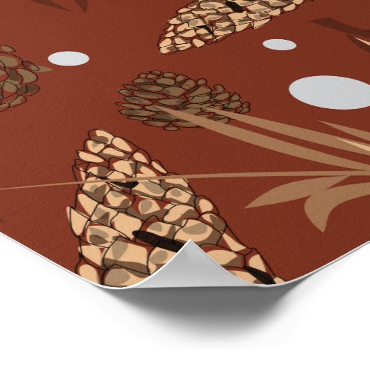 Weihnachtsmuster, Kiefernschnee 8 Poster (Ecke)