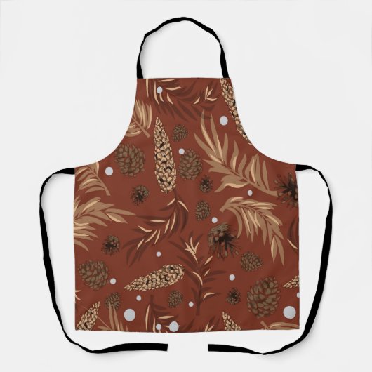 Weihnachtsmuster, Kiefernschnee 8 Schürze (Vorderseite)