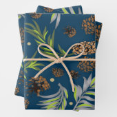 Weihnachtsmuster, Kiefernschnee 9 Geschenkpapier Set (Beispiel)