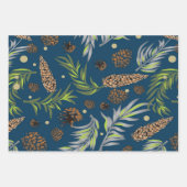 Weihnachtsmuster, Kiefernschnee 9 Geschenkpapier Set (Vorderseite)