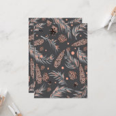 Weihnachtsmuster, Kiefernschnee Karte (Vorderseite/Rückseite Beispiel)